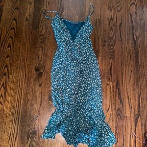 Abercrombie green floral maxi dress